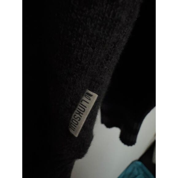 LinkSoul Golf Full Zip Sweater Mens L Dark Gray and Black Raglan Style Cotton - Picture 7 of 7